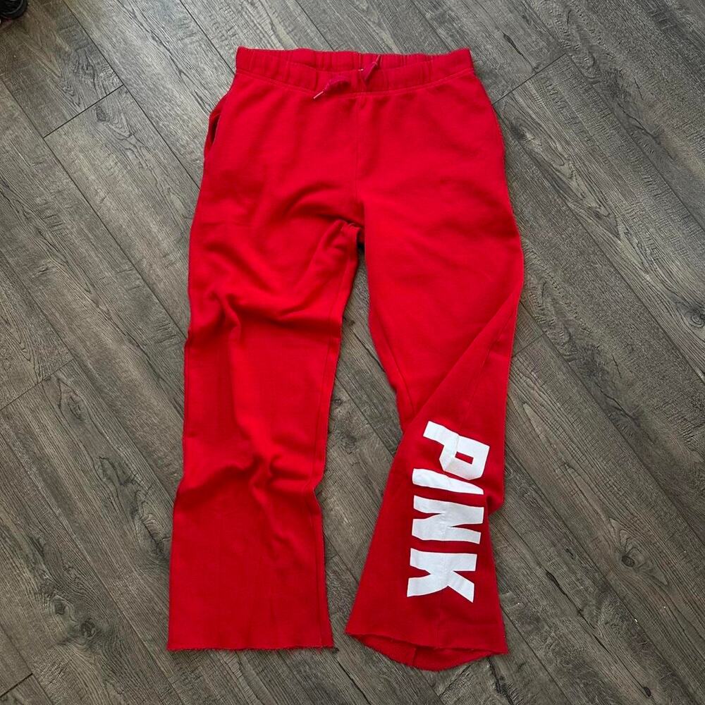 Vintage 00s Red Pink Victorias Secret Low Lounge PJ Sweapant